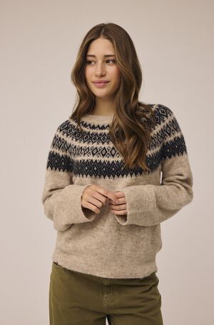 Cindi 9 Striksweater - Alpakamix RWS