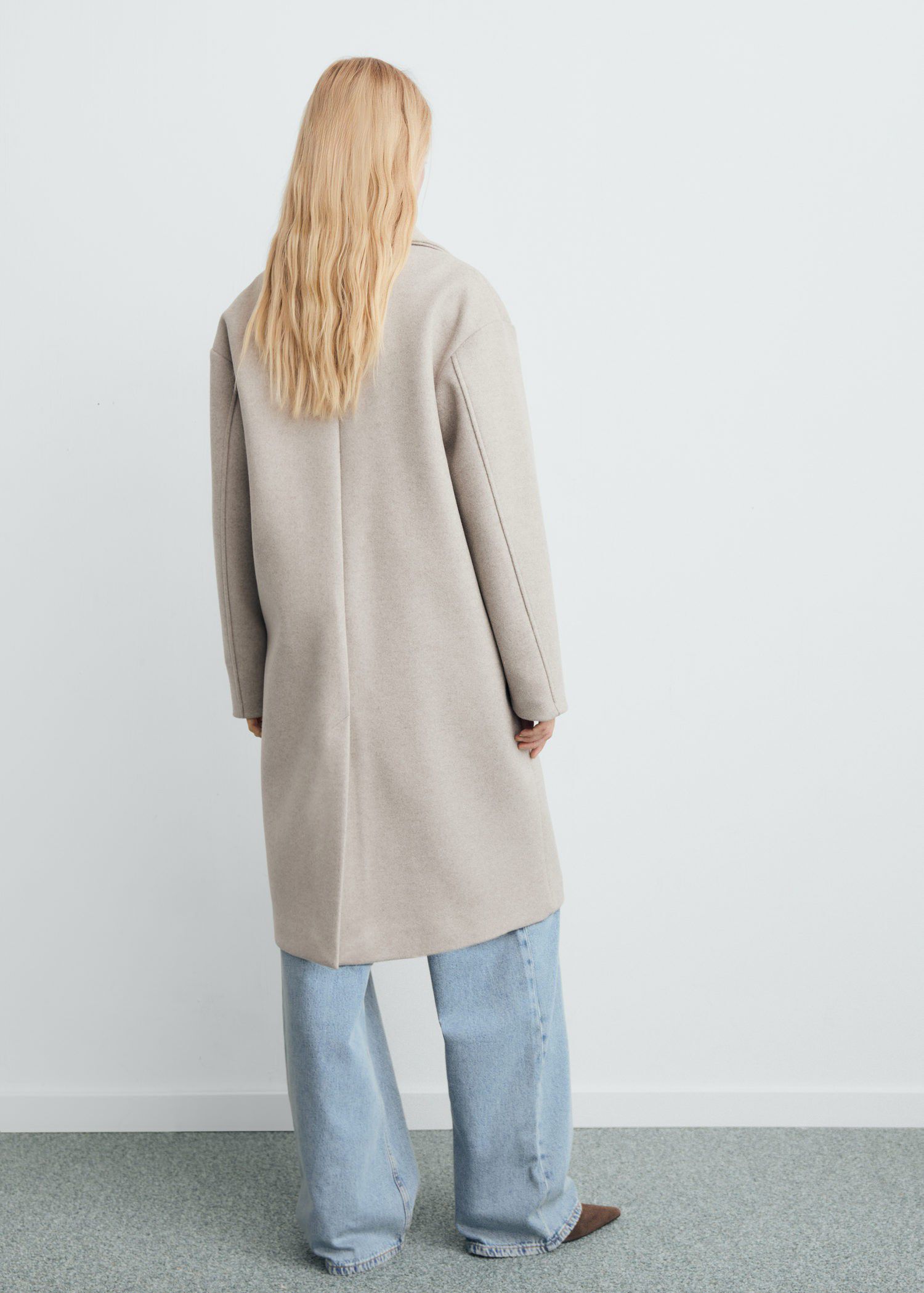 Double-breasted midi coat