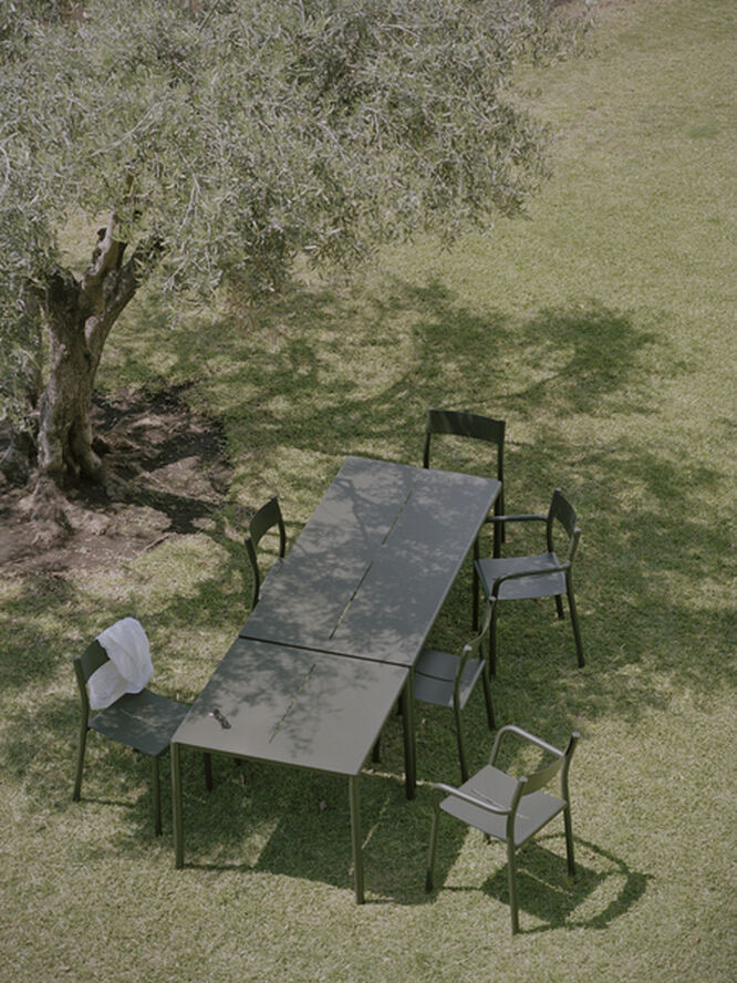 May Chair, Outdoor, Steel, Dark Green