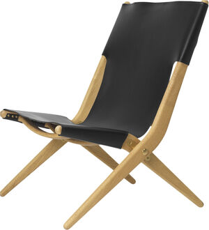 Saxe Chair - Olieret eg / Sort læder