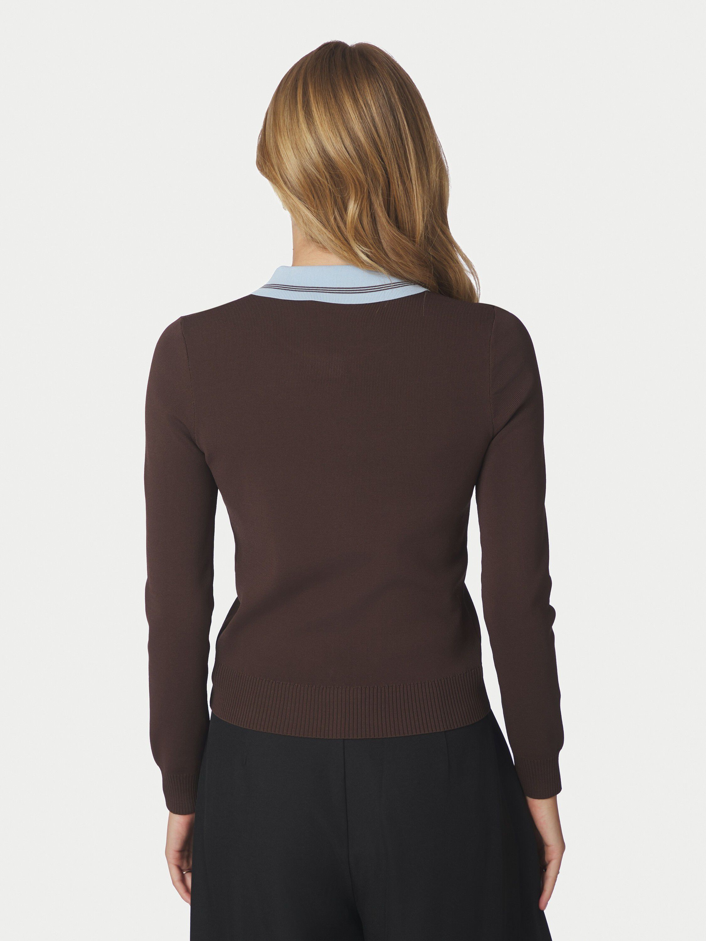 Filiana Contrast Polo Blouse