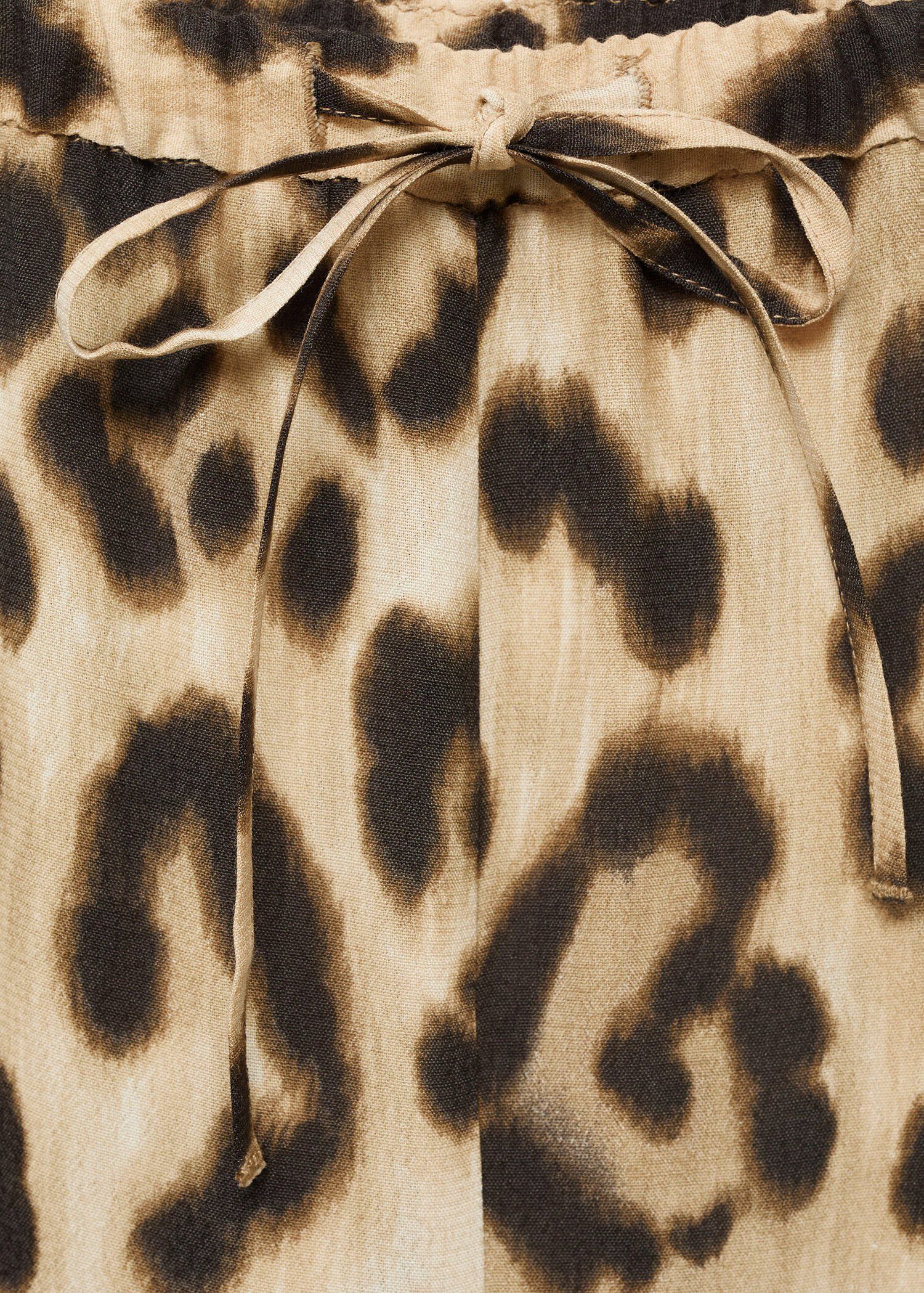 Fluid animal- print trousers
