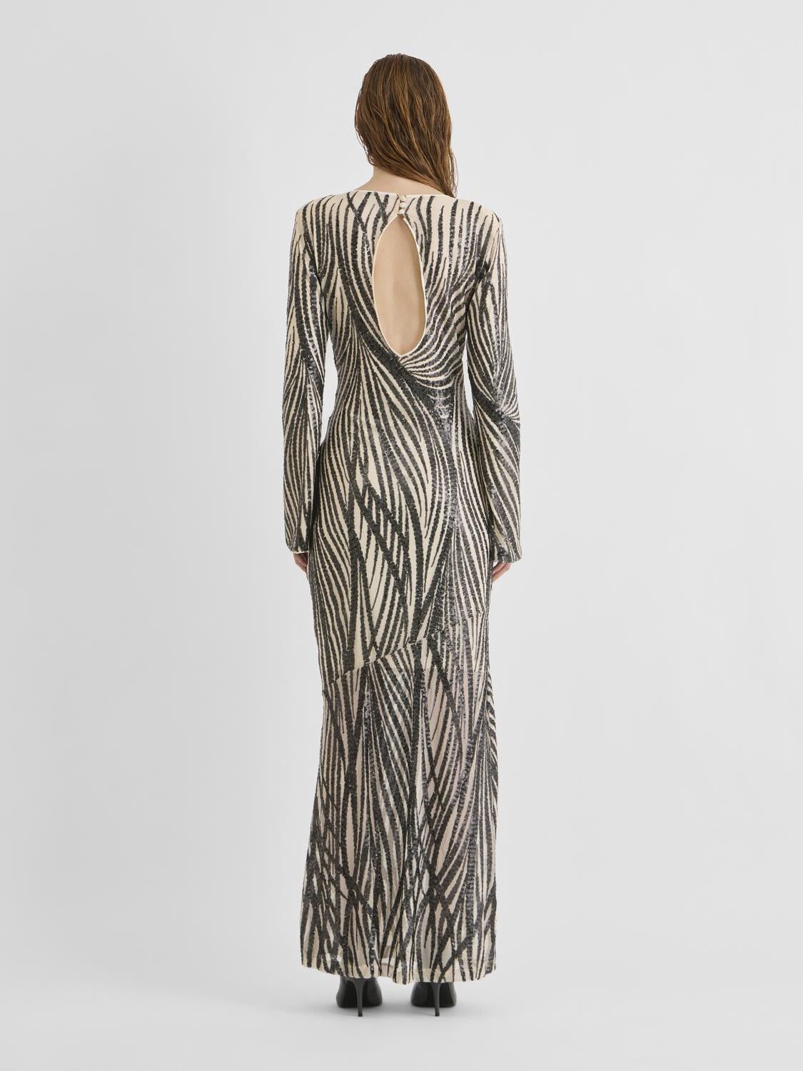 Rouleona L/S O-Neck Maxi Dress/Ev/Pf