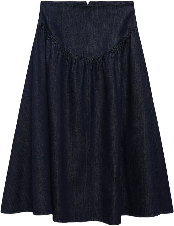 Flared denim skirt