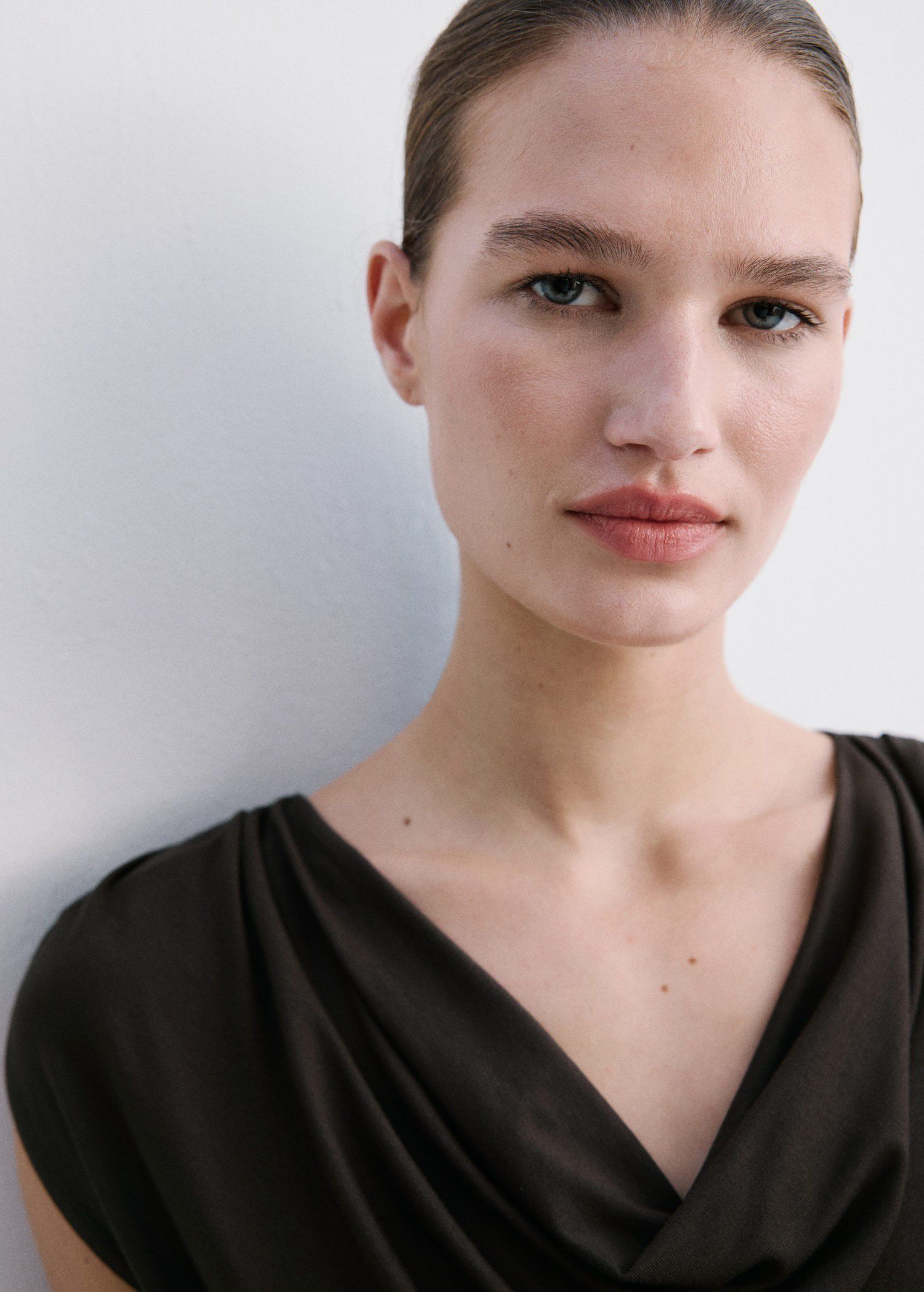 Draped fitted t-shirt