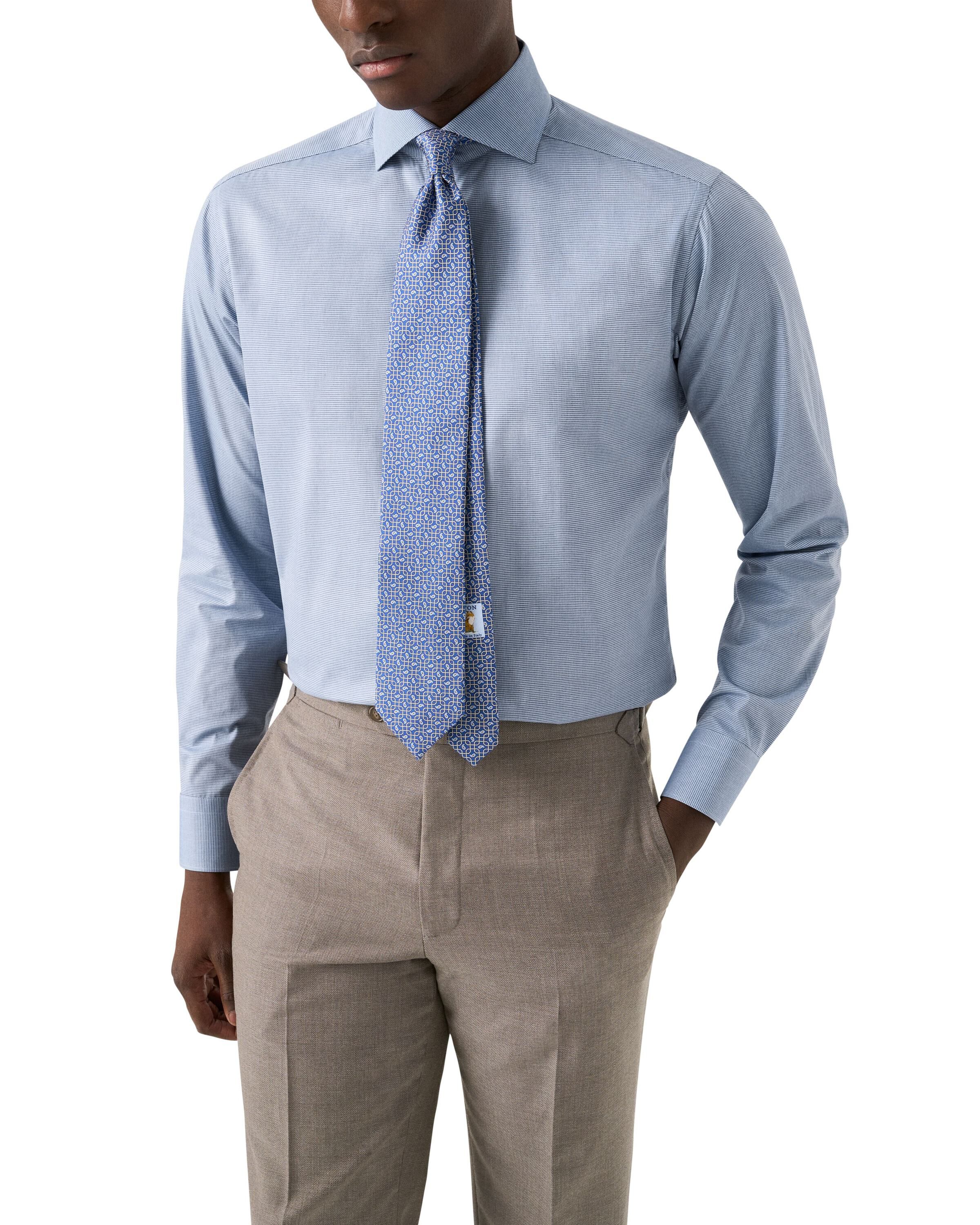 Contemporary Fit Micro Check Twill Shirt