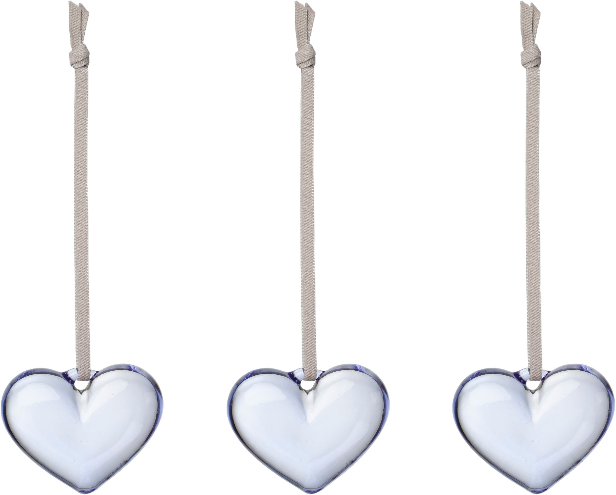 Iittala glashjerte 50mm lys bl&aring; 3stk