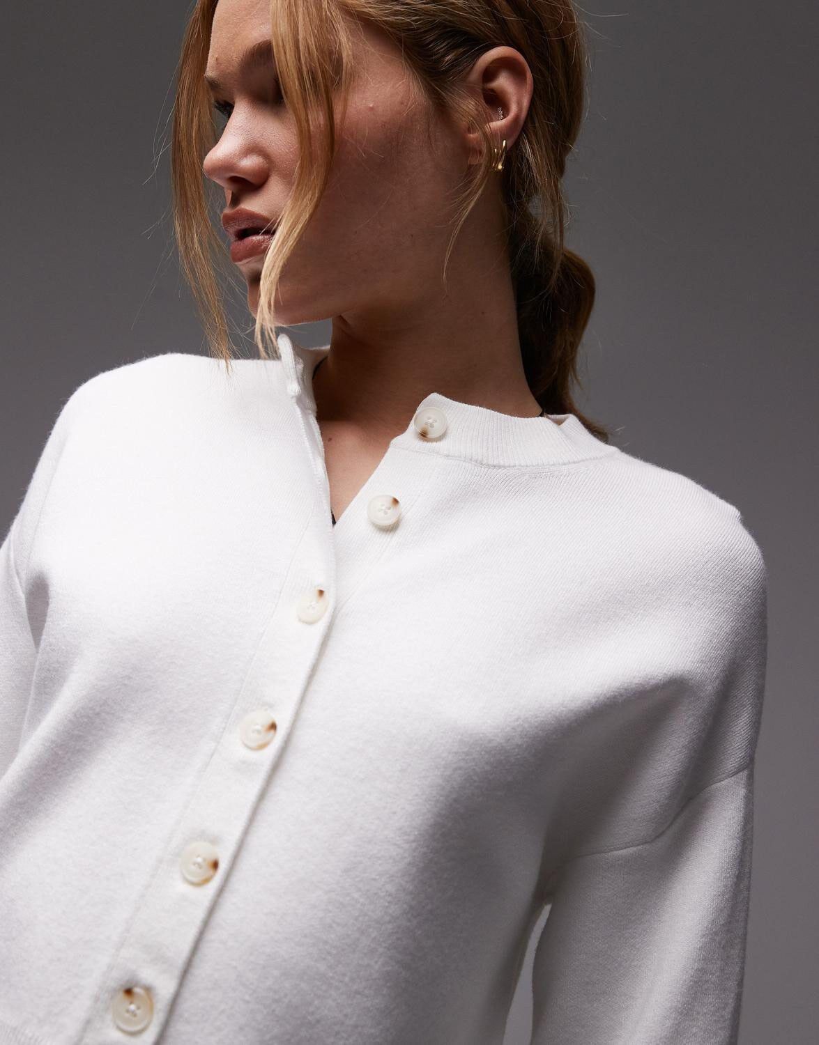 Tscompact Ls V-Neck Cardigan Noos