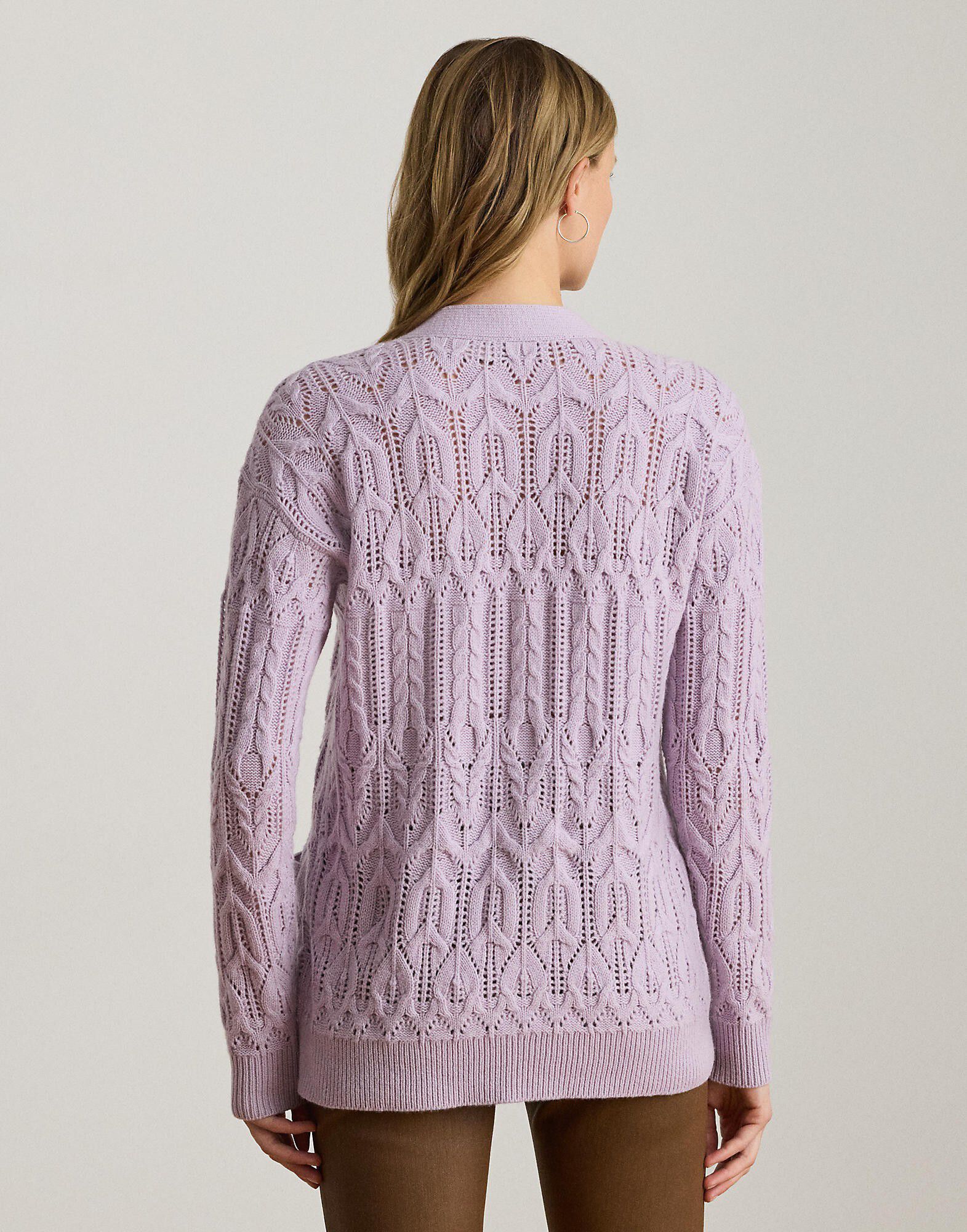 Wool-Blend V-Neck Cardigan