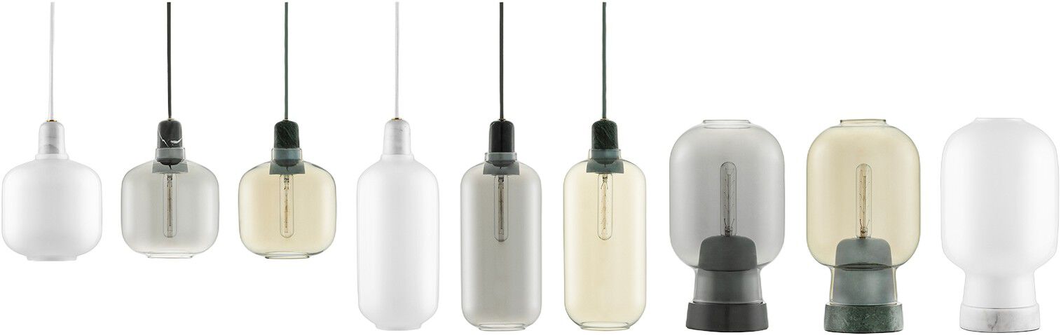 Amp bordslampa vit