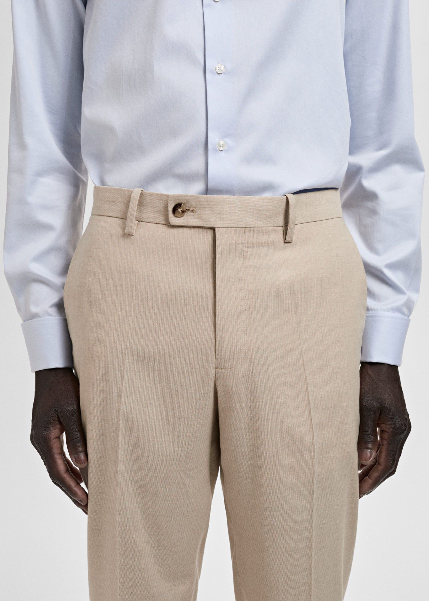 Milan slim-fit suit trousers