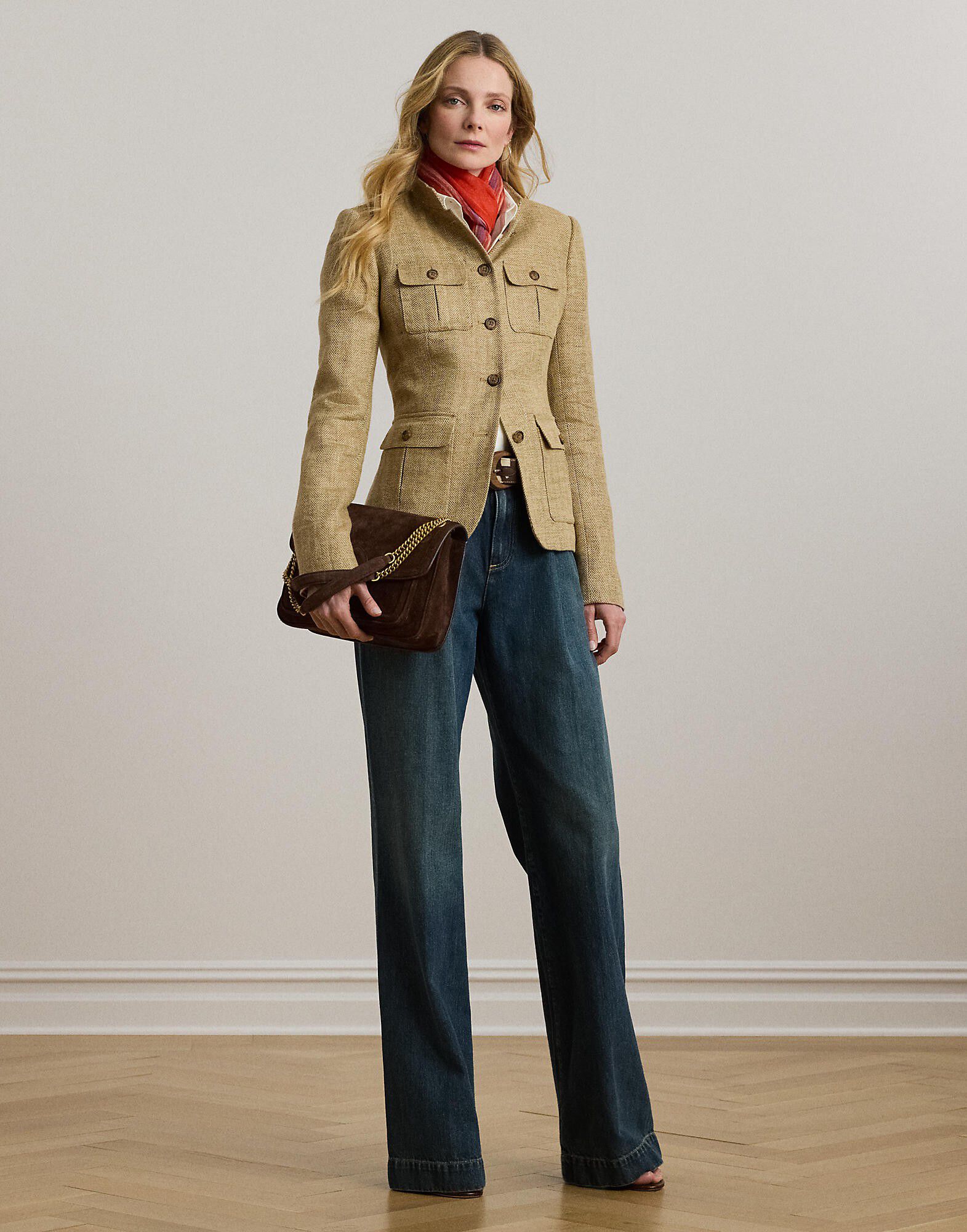 Herringbone Linen Jacket