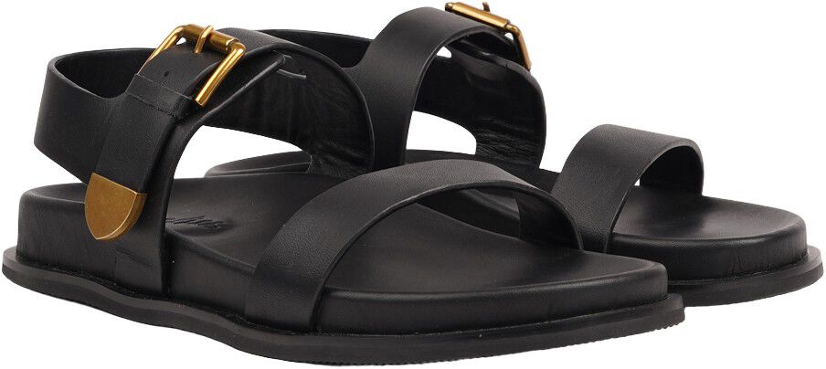 SALMAGI - ADJUSTABLE LEATHER SANDAL W/HEEL STRAP