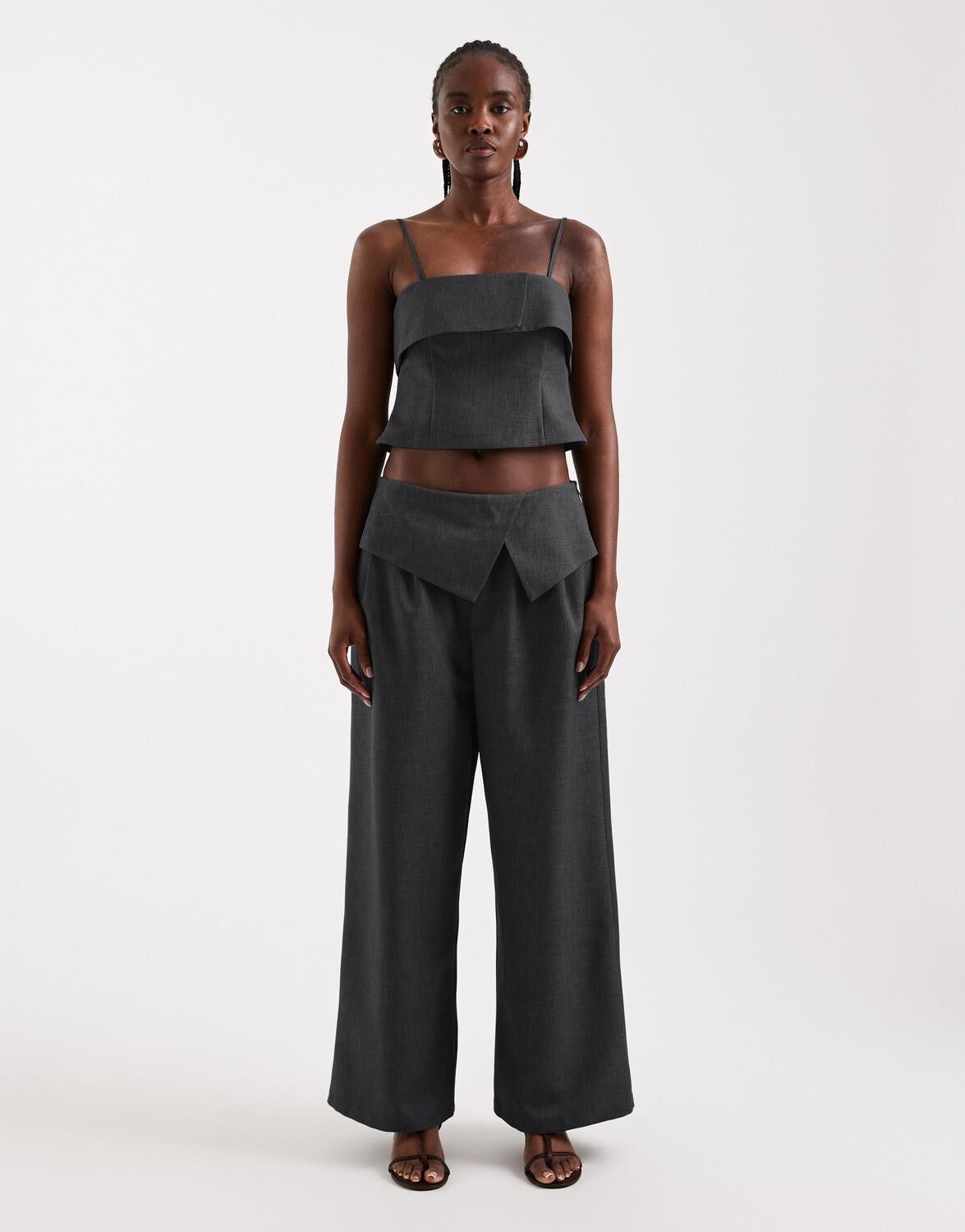 Tsarwa Wide Leg Fold Over Trouser