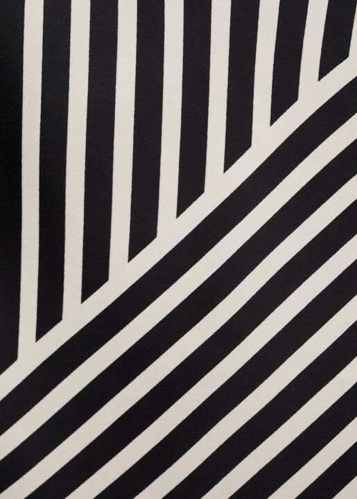 Striped perkins collar blouse