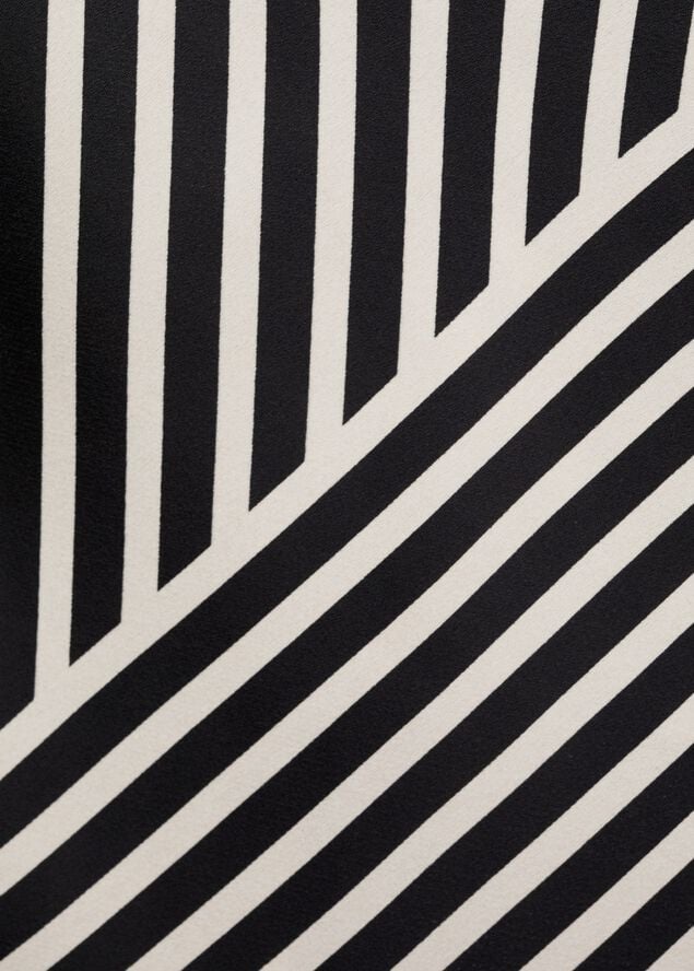 Striped perkins collar blouse