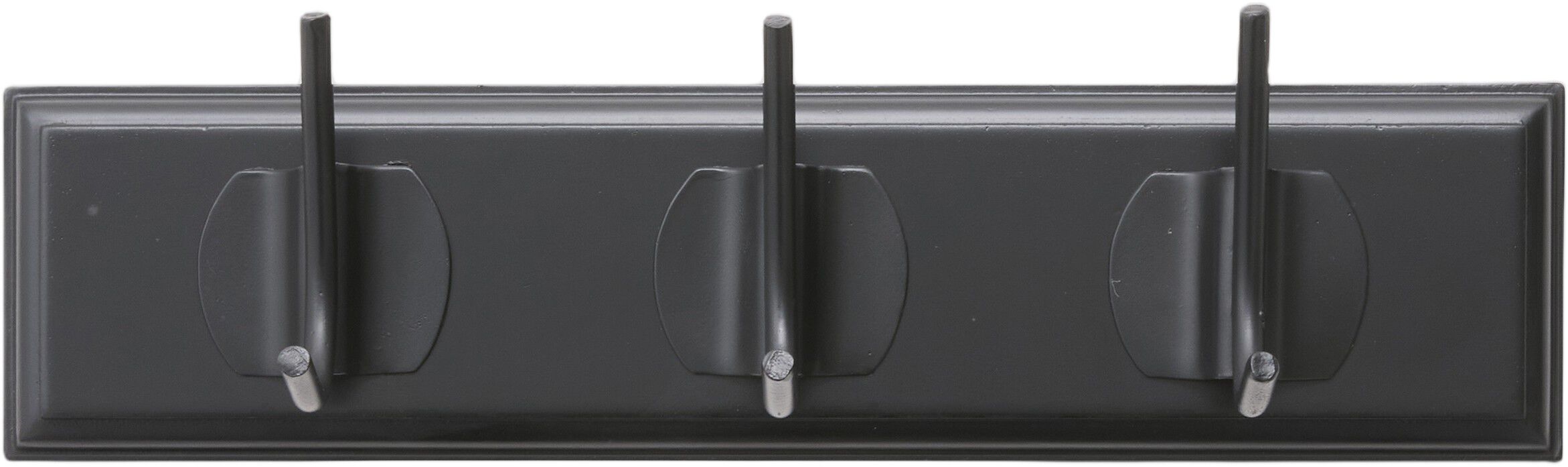 EDGY coat rack, 3 hooks - black w. black finish