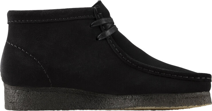 Wallabee Boot. Black Sde, D, 4