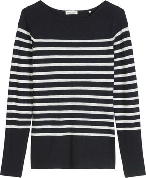 T-shirt, long sleeve, boat neck, st