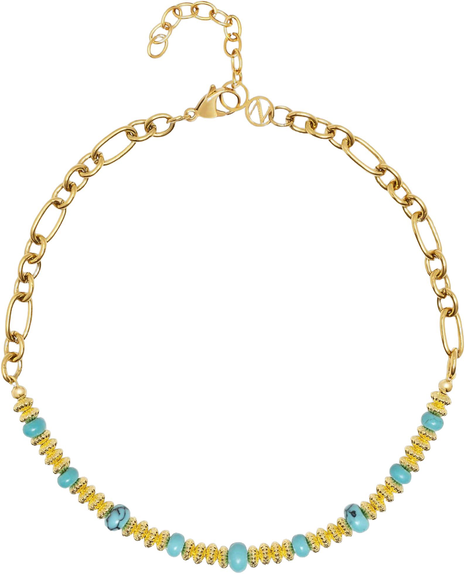 Women's Chain Choker with Turquoise