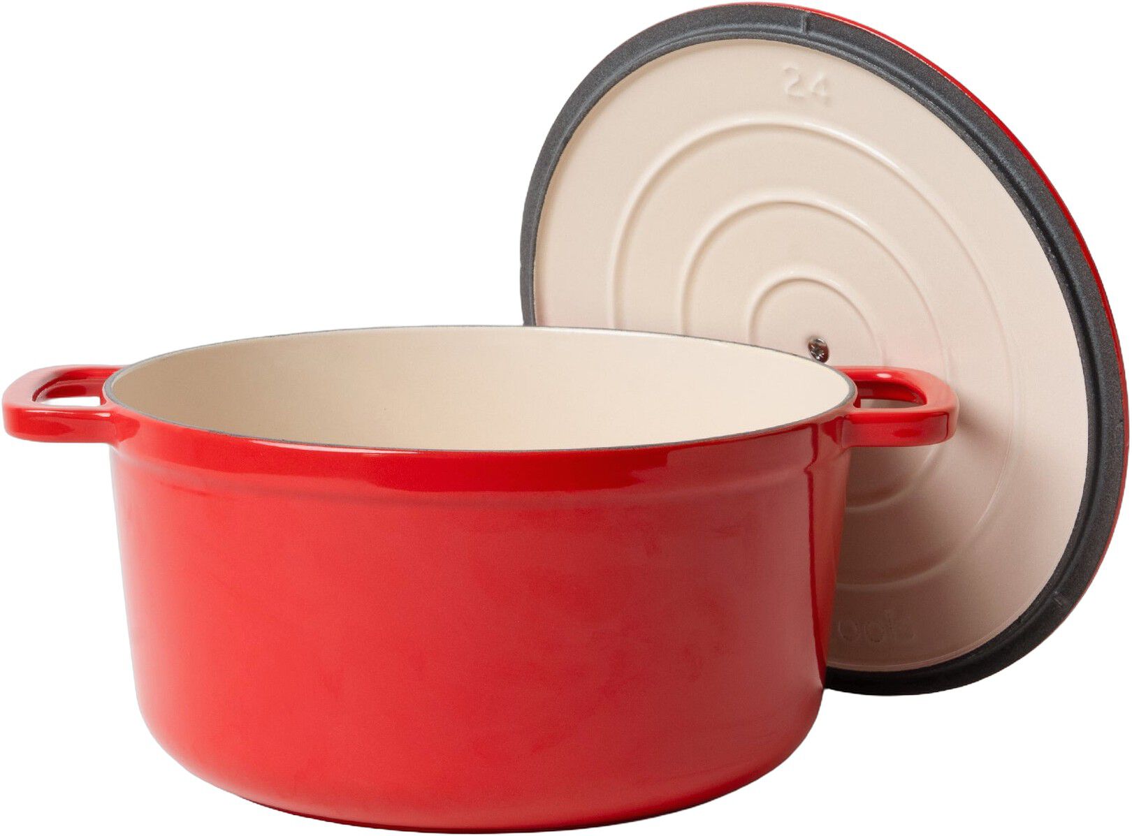 Emaljeret st&oslash;bejernsgryde 4,5L - Cardenau R&oslash;d