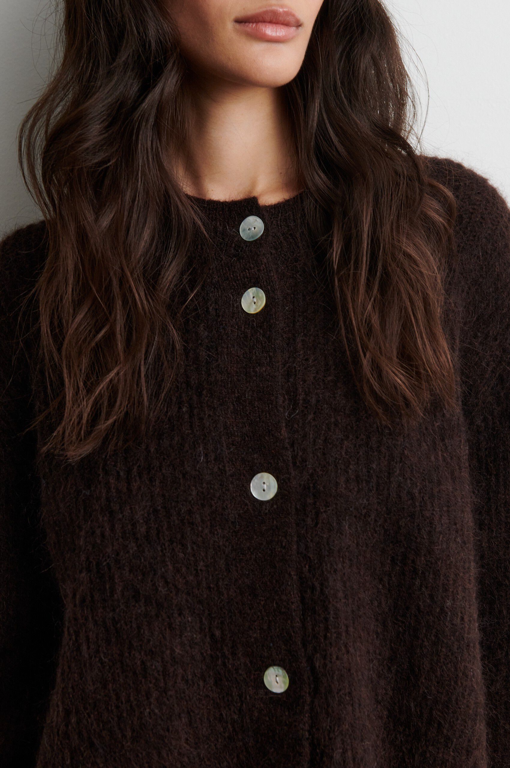 Andrea Knit Rib LS Cardigan