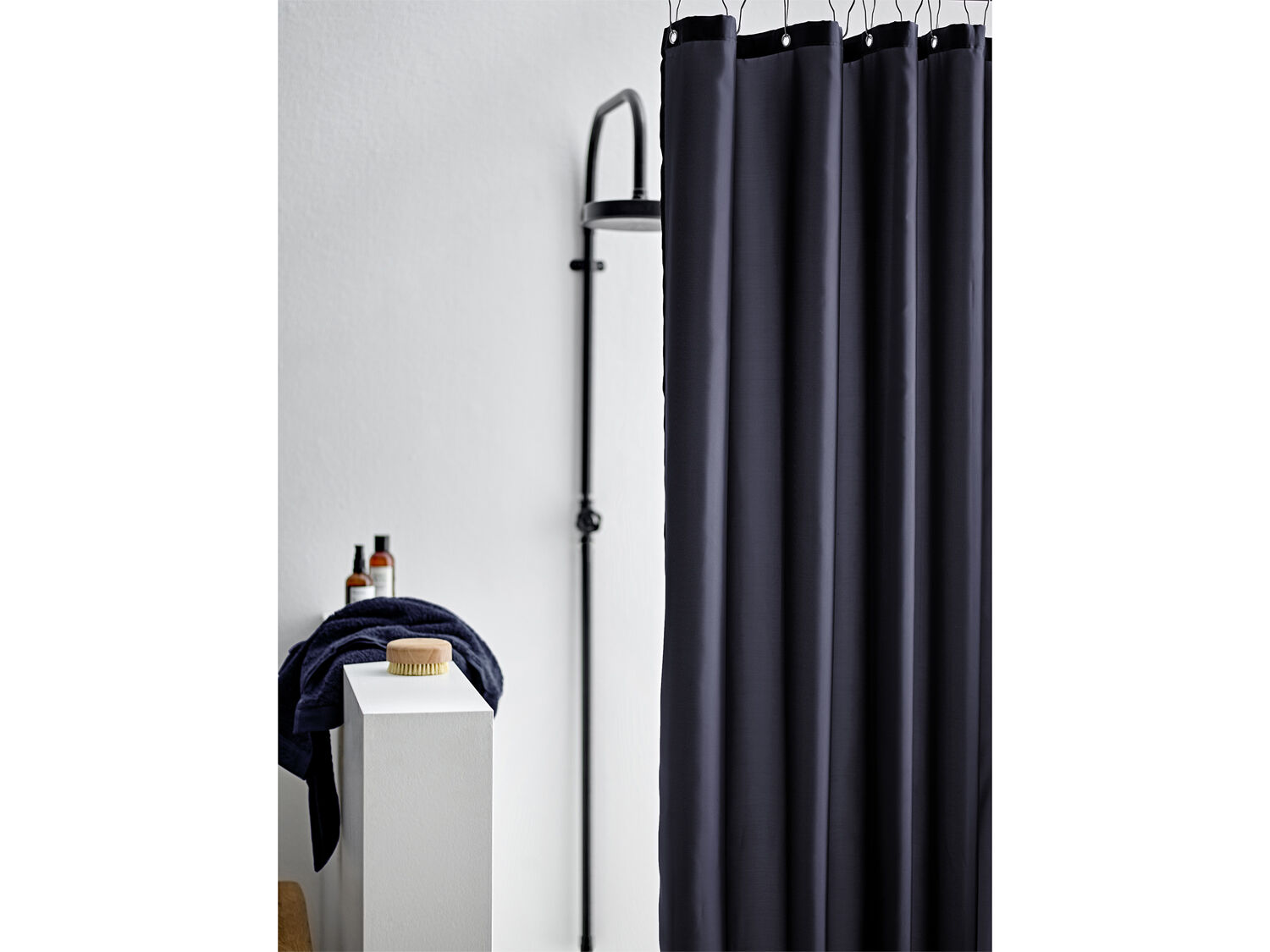 Duschdraperi 180x200 Comfort Navy blue 50%recy