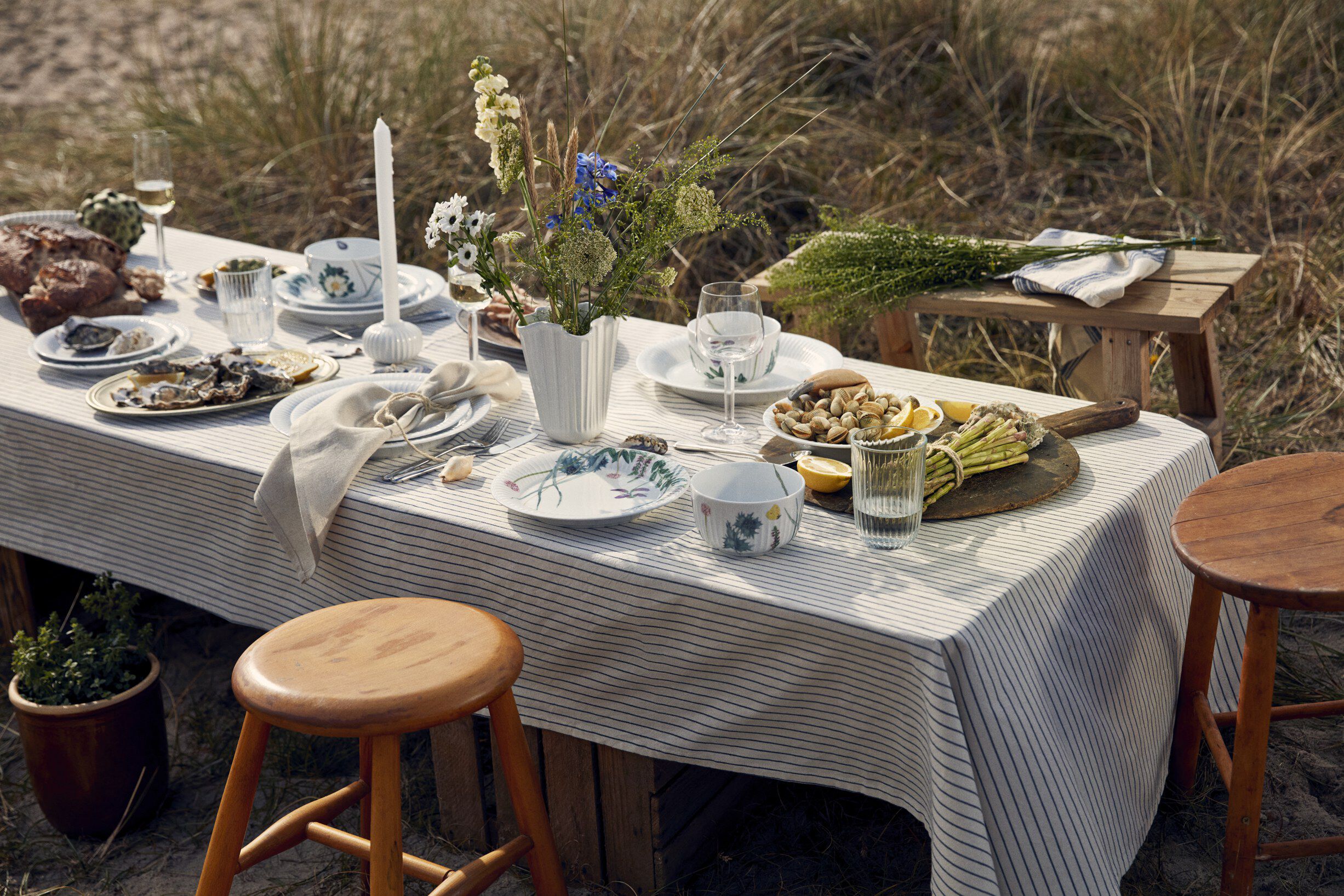Hammersh&oslash;i Summer Tallerken &Oslash;22 cm coastal flower
