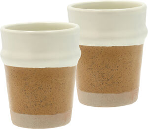 Mugg Evig 0,35 liter 2 st Amber/Creme Porslin