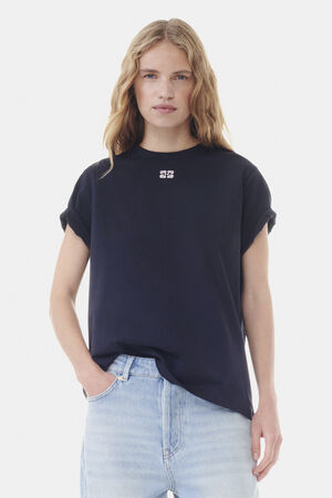 Basic Jersey Rhinestone Relaxed T-s