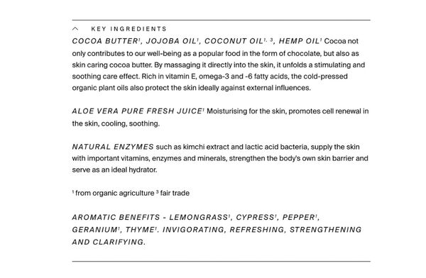 Organic Hand Cream Lemongrass