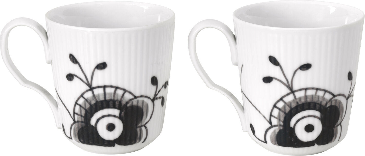 Sort Mega Riflet krus 28 cl 2-pak