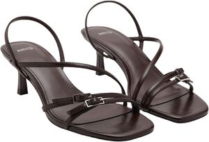 Kitten heel sandals with straps