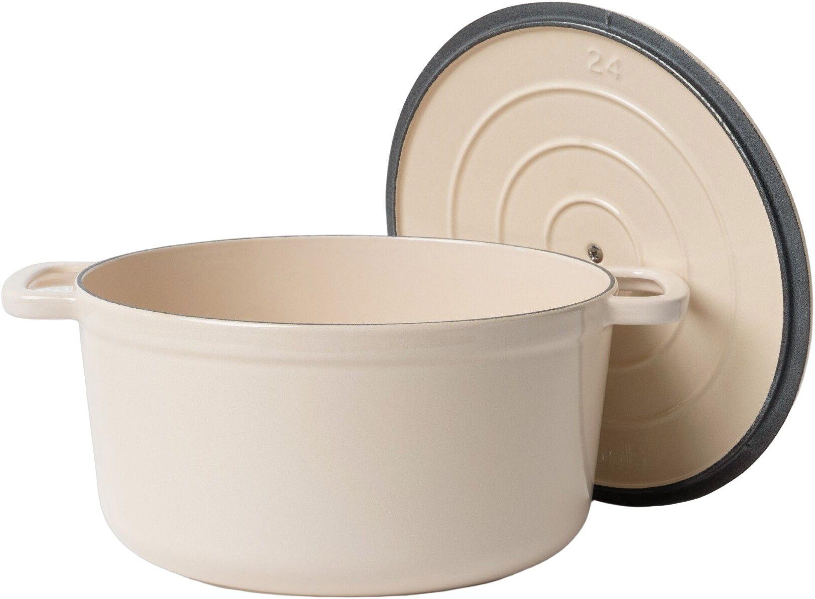 Emaljeret st&oslash;bejernsgryde 4,5L - Creme