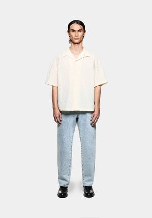 RIBBON JACQUARD BOX DRESS SHIRT