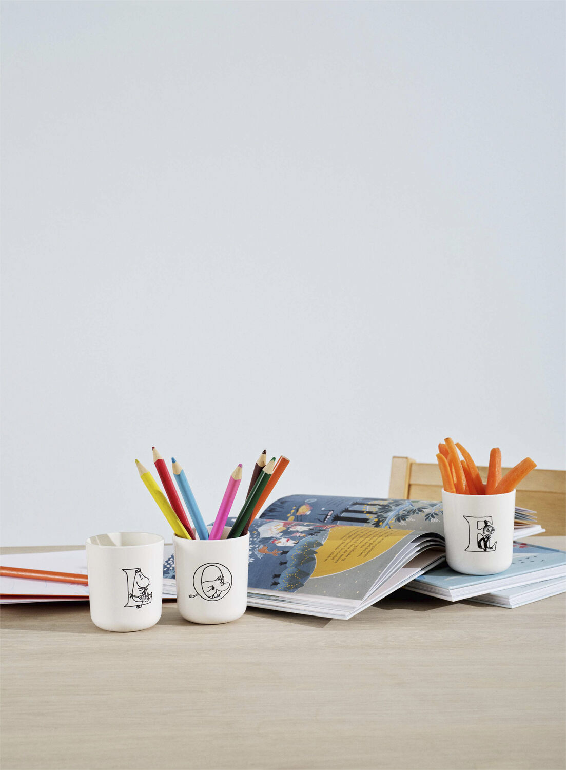 Moomin ABC mugg - E 0.2 l. Moomin white