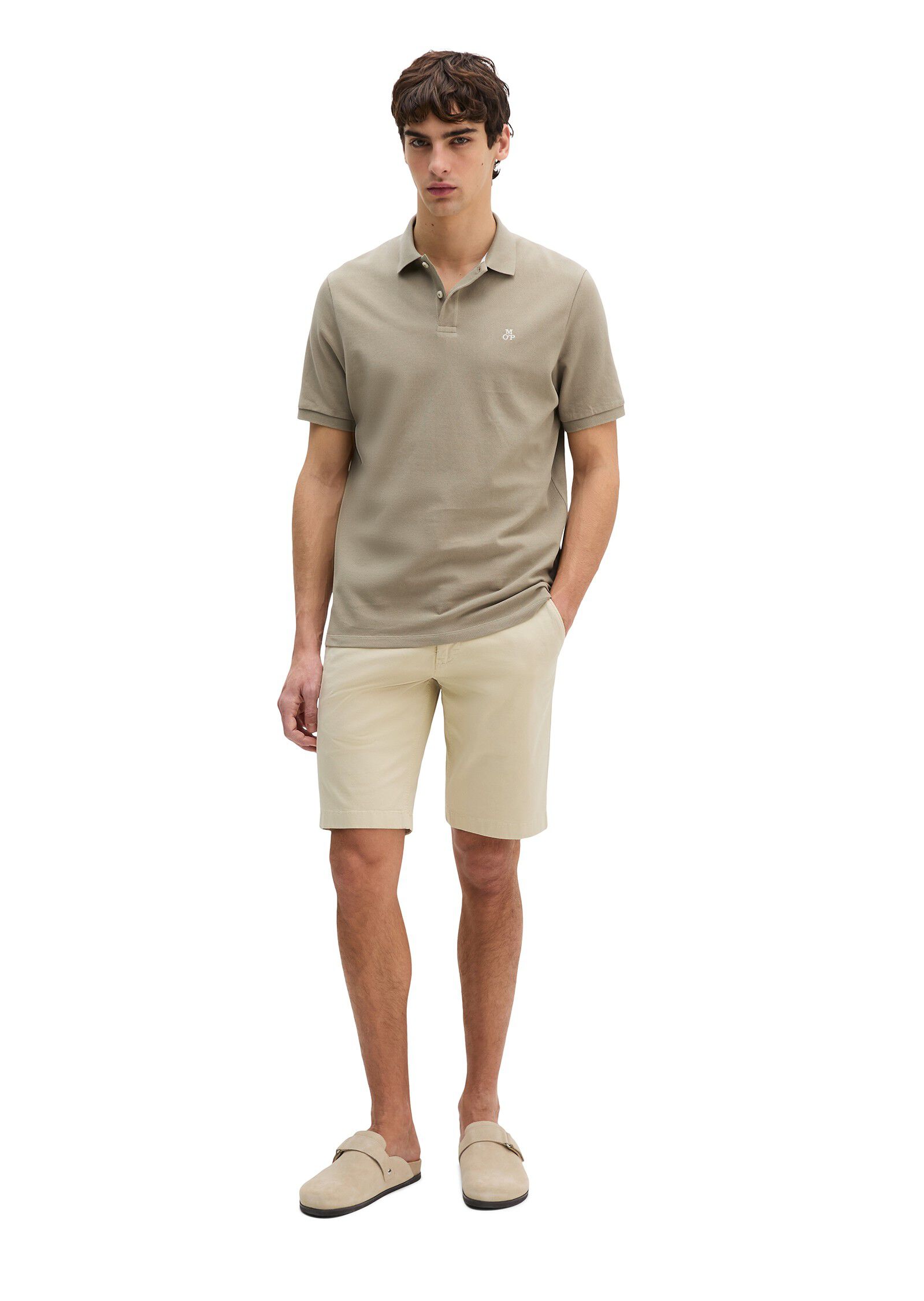Polo shirt, short sleeve, button pl