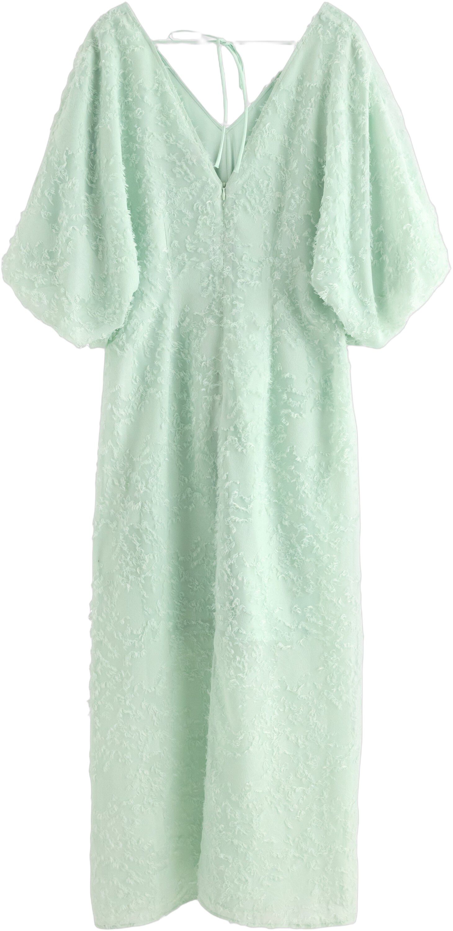 Woven midi dress with pattern and s