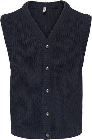 KOGJANNY LIFE S/L BUTTON VEST KNT