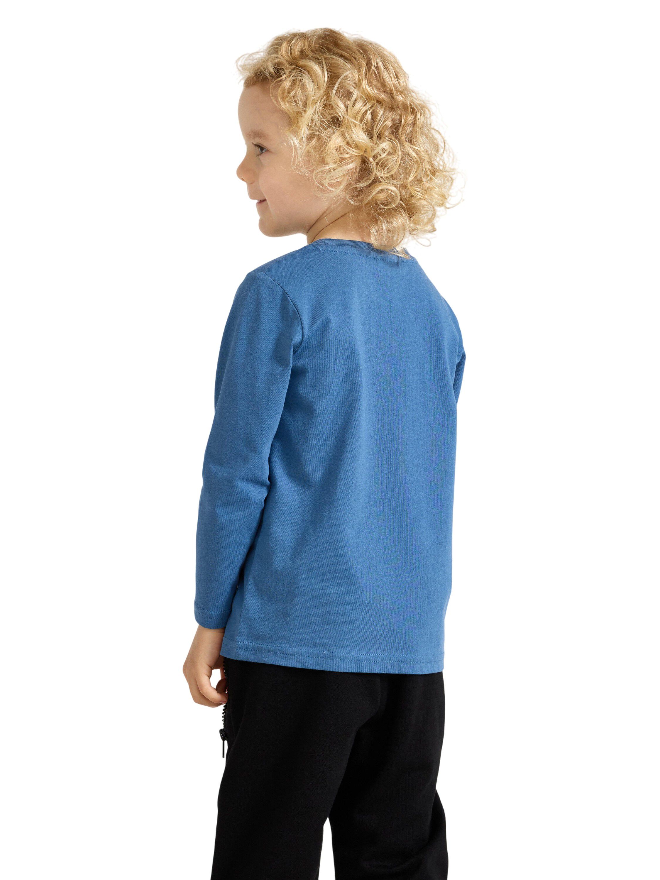 Long-sleeved top in soft cotton jer