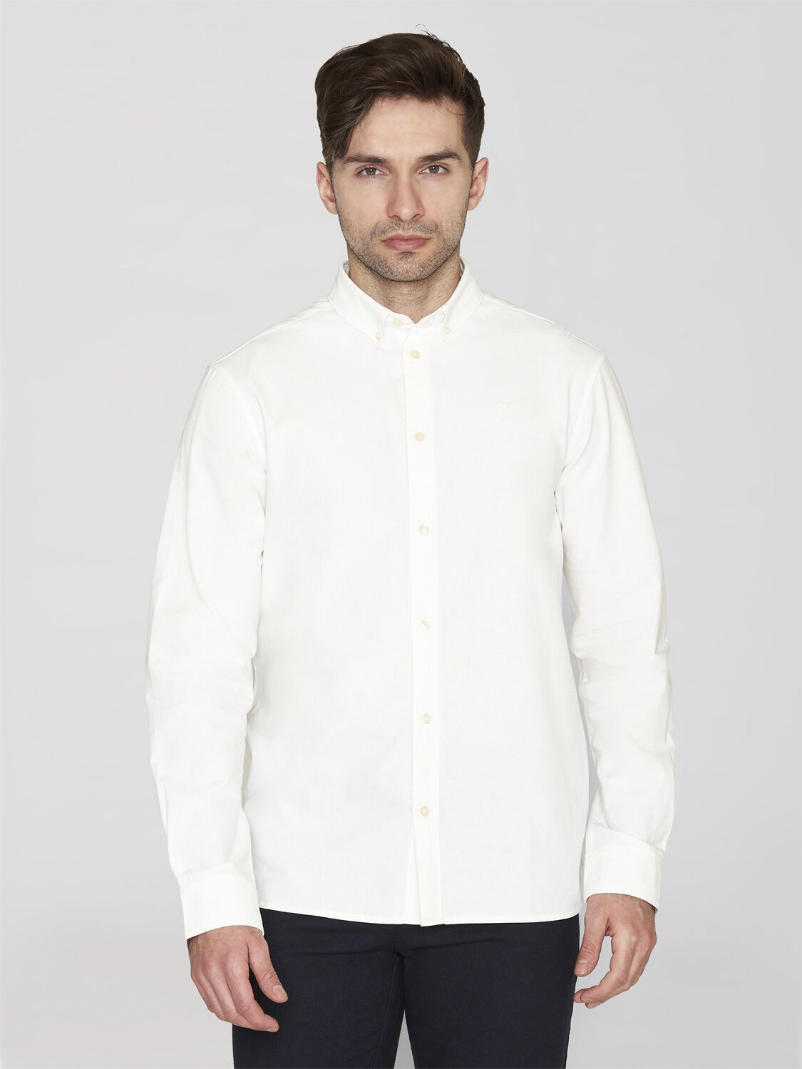 Harald Small owl oxford regular fit shirt - GOTS/Vegan