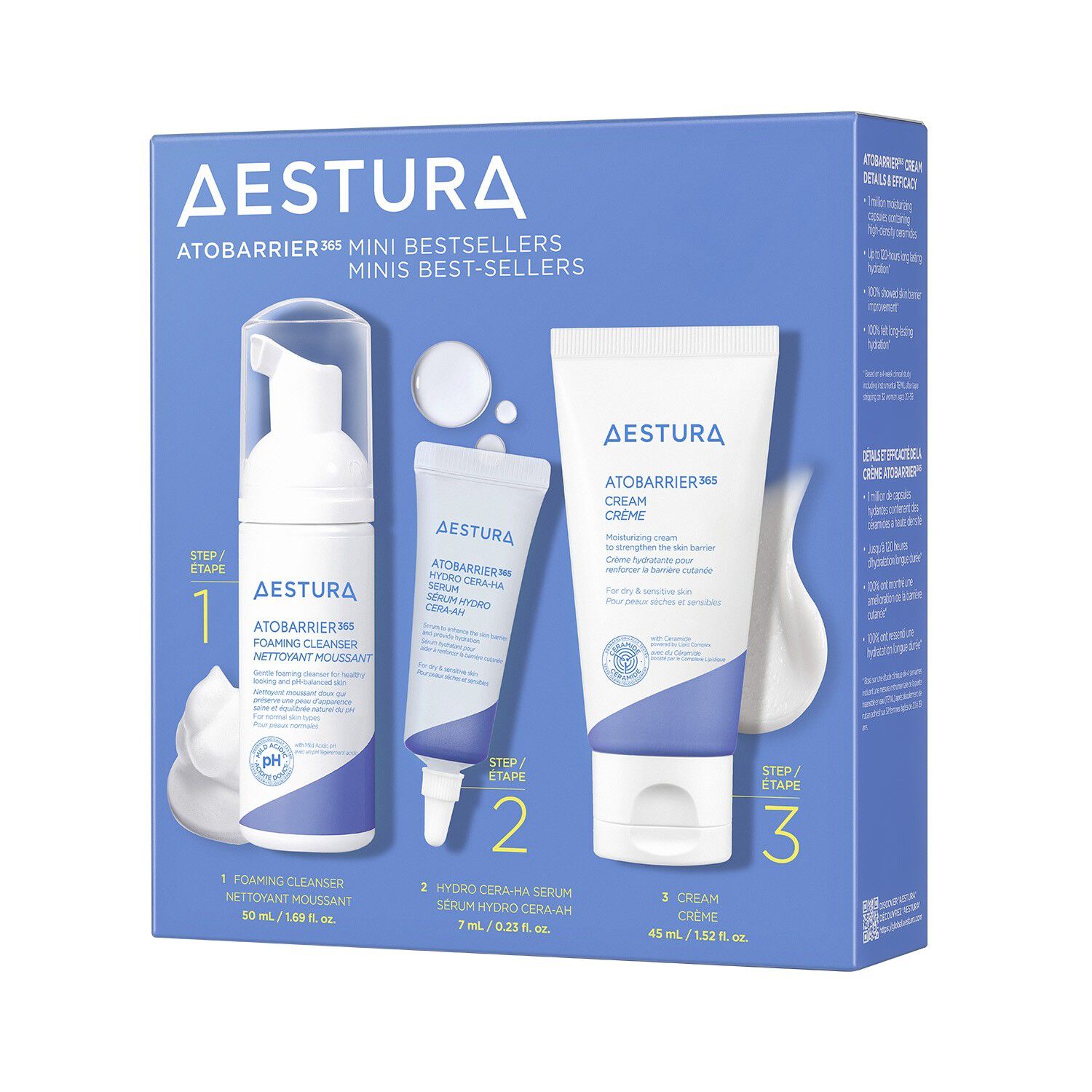 ATOBARRIER365 bestseller kit - Ansiktsv&aring;rd f&ouml;r k&auml;nslig hud i miniforma