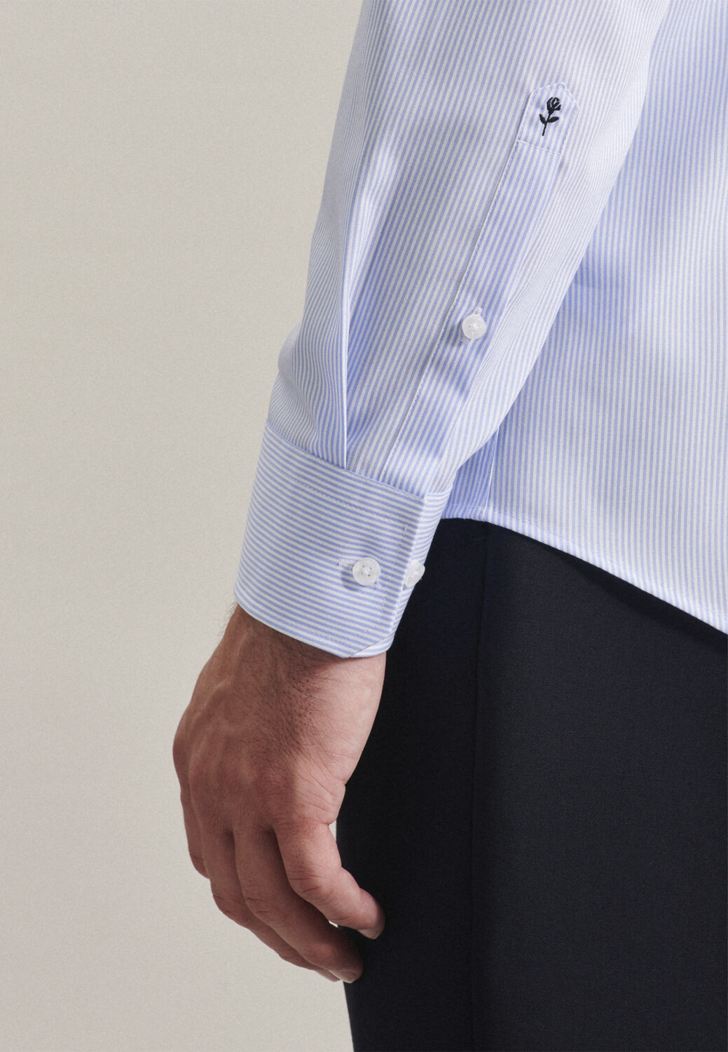 Business Shirt Slim Long sleeve Kent-Collar Stripes