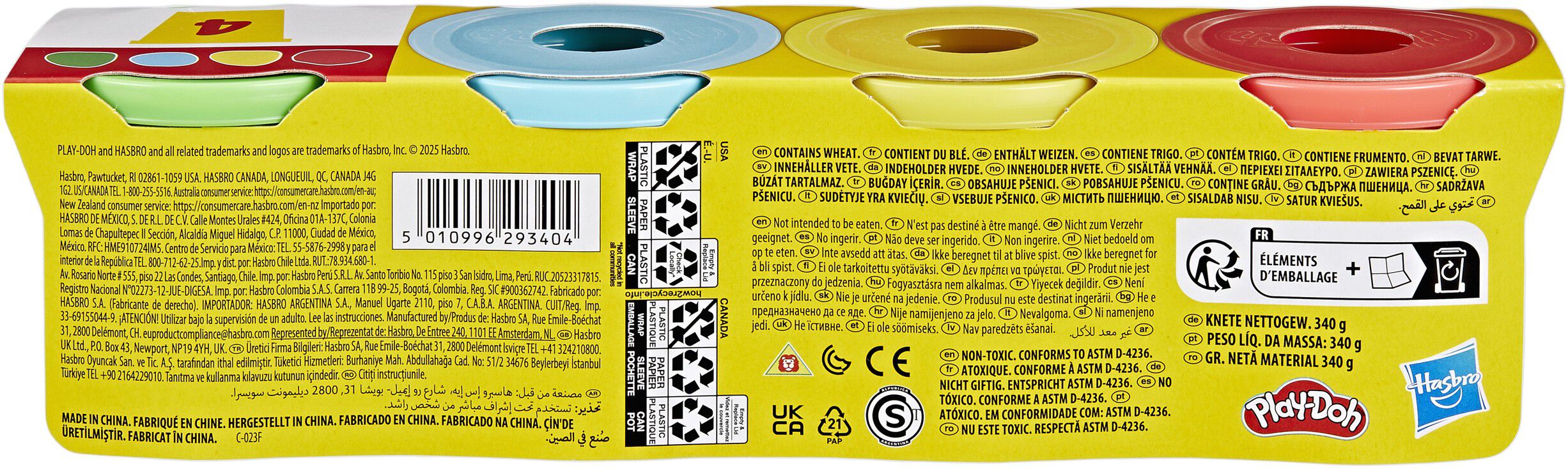 PlayDoh 4 Pack 340 g - Cl