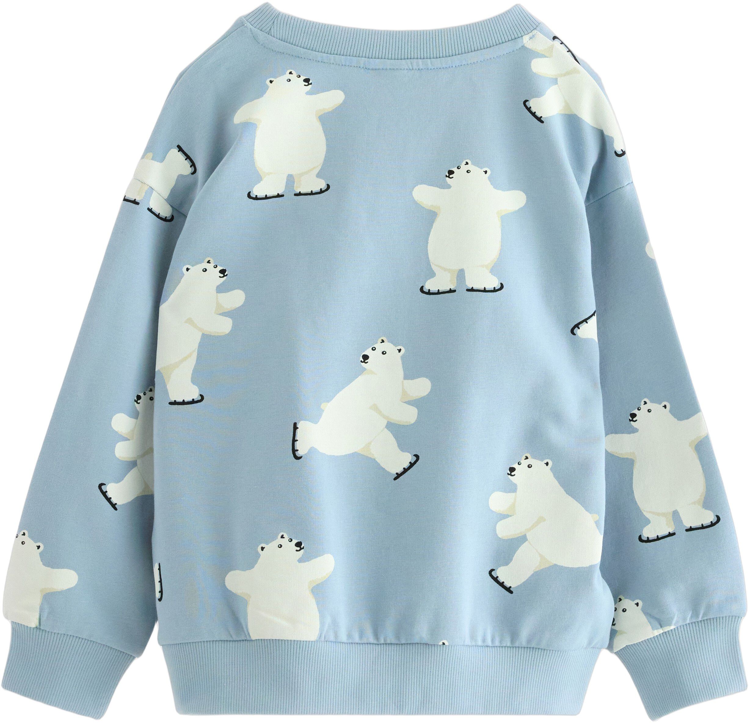 Bekv&auml;m sweatshirt i bomullstrik&aring; me