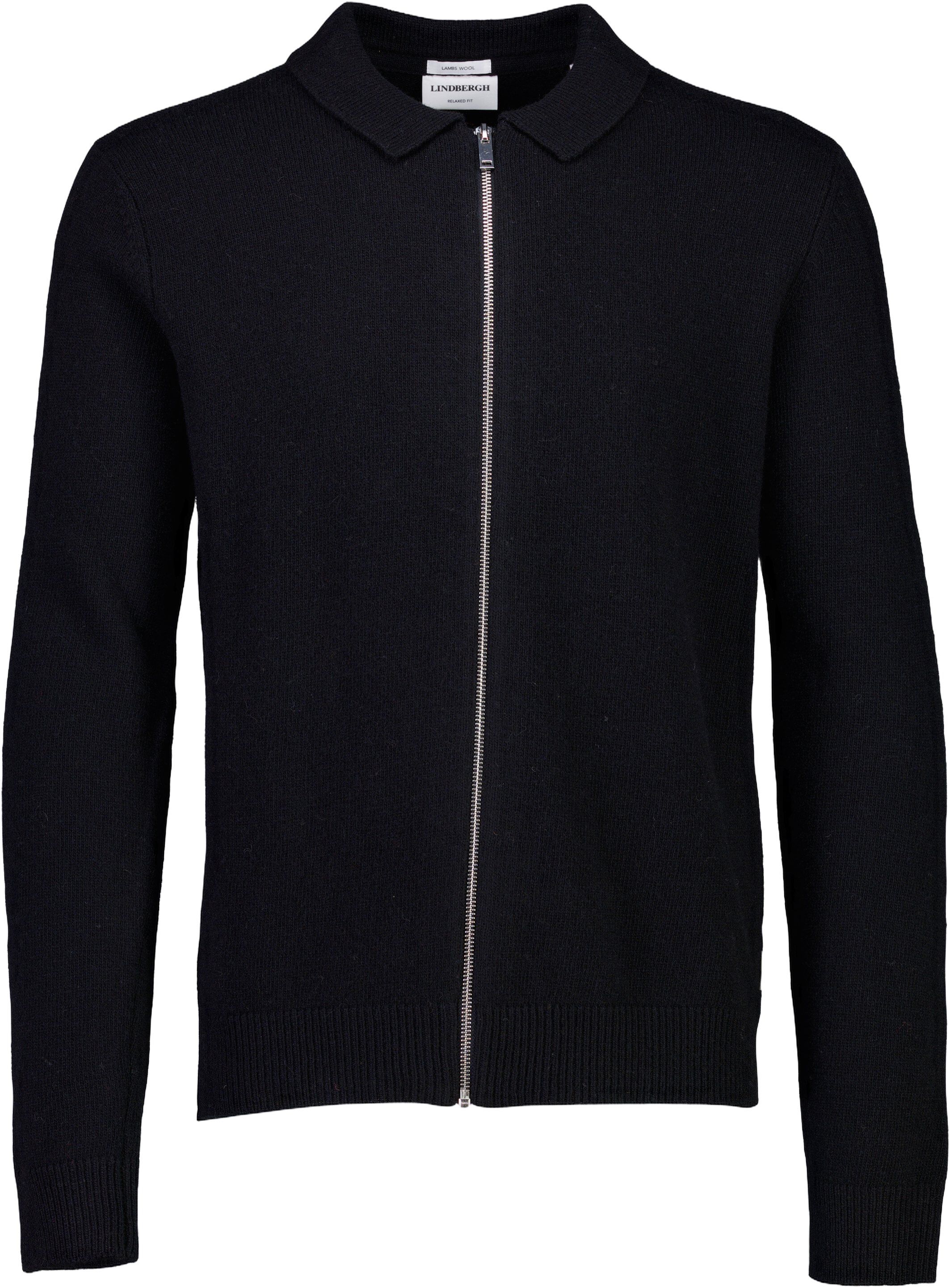 Lambswool L/S cardigan w zip