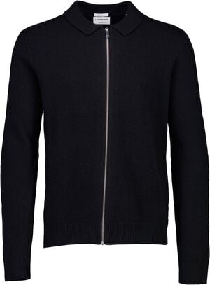 Lambswool L/S cardigan w zip