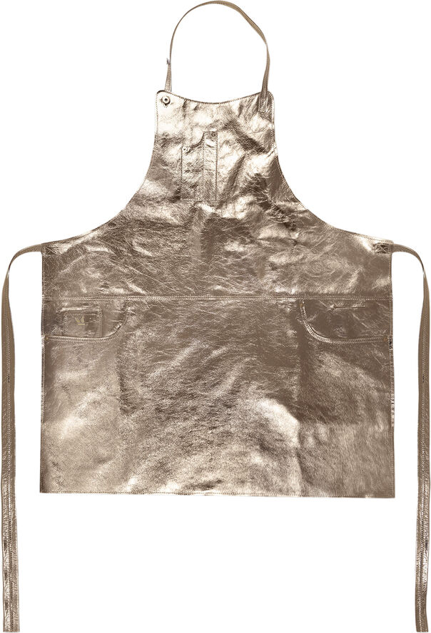 Five Pockets Apron, Slim Fit, Full Grain Leather Pearly Rose