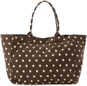 Shopper polka brown beige