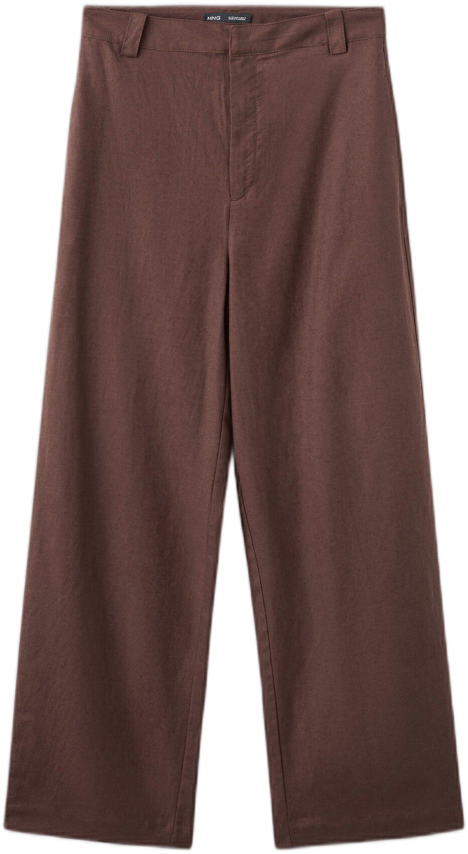 Linen high-waist trousers